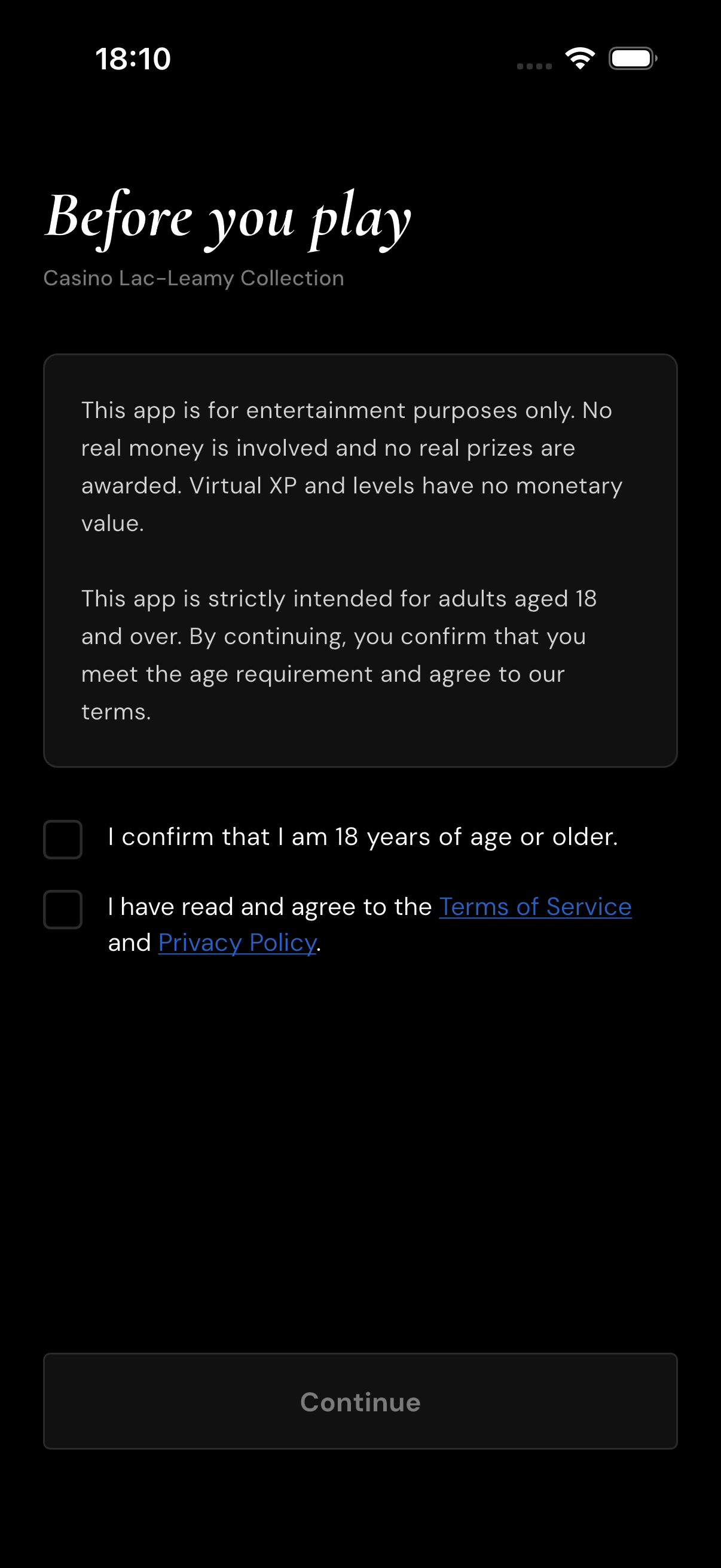 App screenshot
